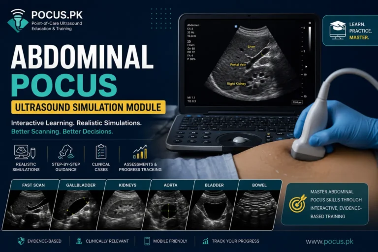 POCUS abdominal ultrasound simulation